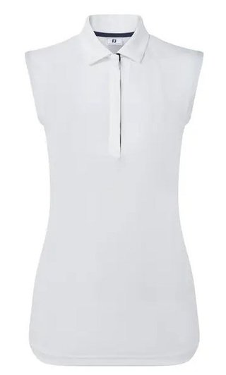 FootJoy Sleeveless Lisle dámske polo, biele