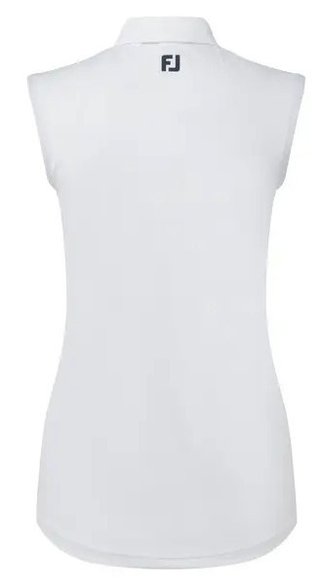 FootJoy Sleeveless Lisle dámske polo, biele