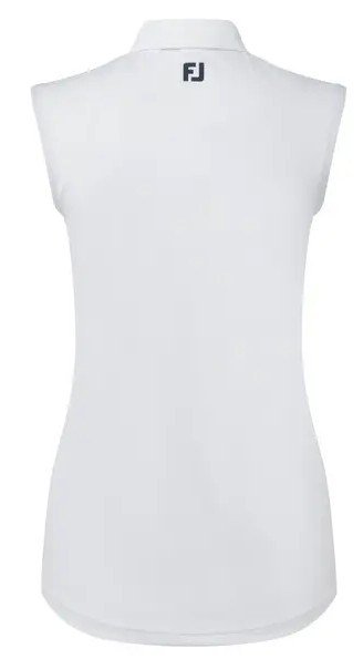FootJoy Sleeveless Lisle dámske polo, biele