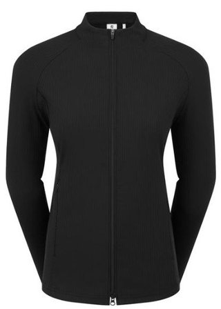 FootJoy Full-Zip Rib Midlayer dámska mikina, čierna