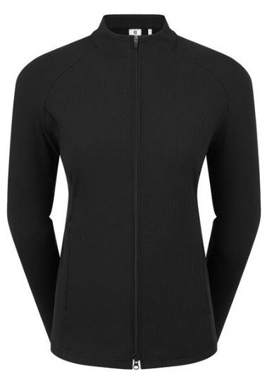 FootJoy Full-Zip Rib Midlayer dámska mikina, čierna