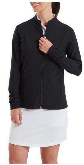 FootJoy Full-Zip Rib Midlayer dámska mikina, čierna