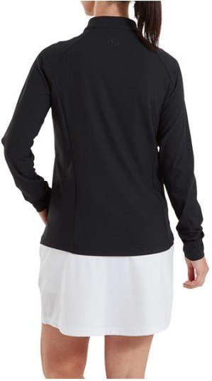 FootJoy Full-Zip Rib Midlayer dámska mikina, čierna