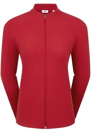 FootJoy Full-Zip Rib Midlayer dámska mikina, červená