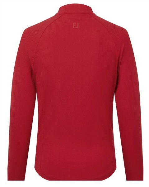 FootJoy Full-Zip Rib Midlayer dámska mikina, červená