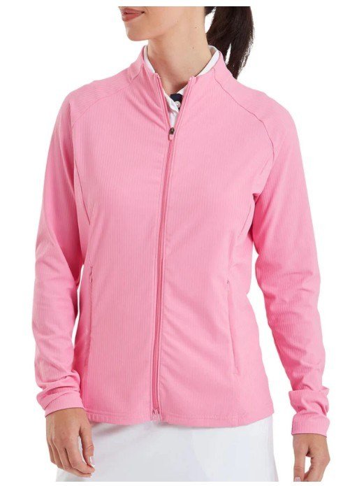 FootJoy Full-Zip Rib Midlayer dámska mikina, ružová