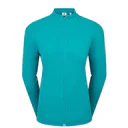 FootJoy Full-Zip Rib Midlayer dámska mikina, tile blue