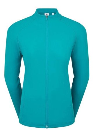 FootJoy Full-Zip Rib Midlayer dámska mikina, tile blue