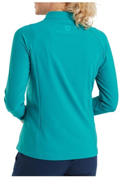 FootJoy Full-Zip Rib Midlayer dámska mikina, tile blue