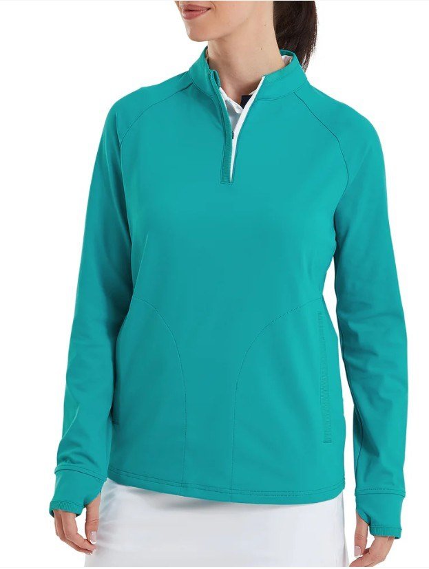 FootJoy Half-Zip Midlayer dámska mikina, tile blue