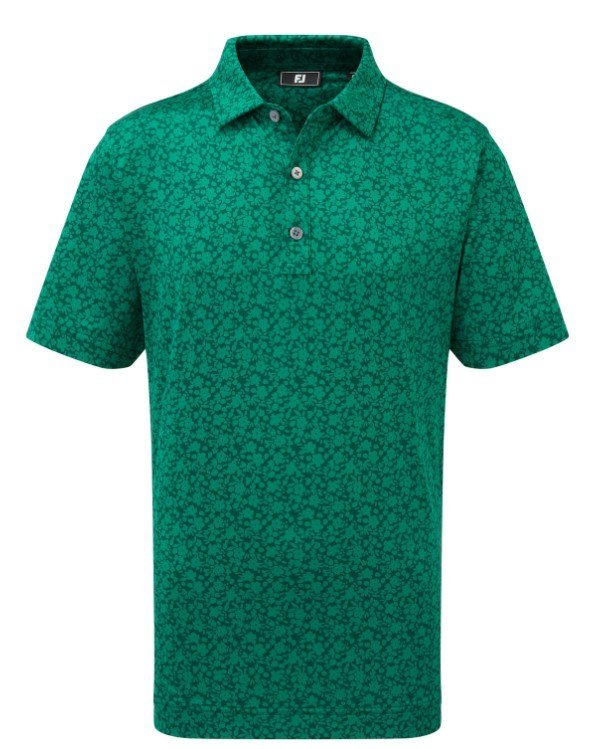 FootJoy Painted Floral Lisle detské polo, field green