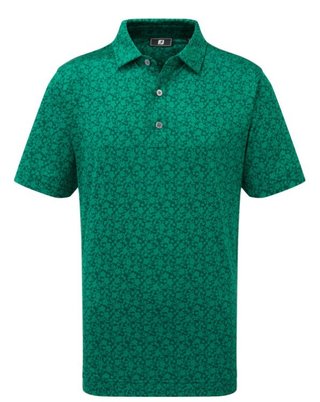 FootJoy Painted Floral Lisle detské polo, field green