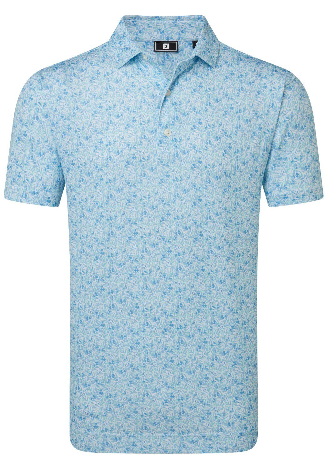 FootJoy Meadow Print Lisle pánske polo, blue reef/sea glass/deep reef