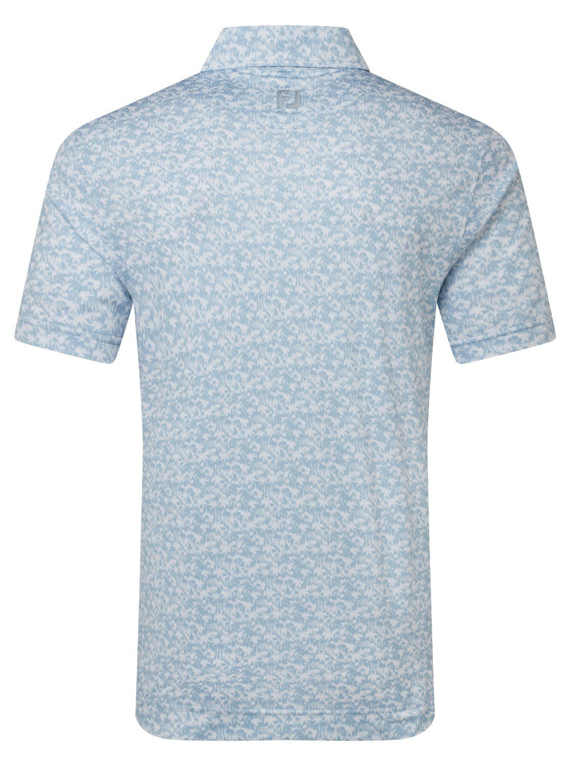 FootJoy Hidden Palm Print Lisle pánske polo, chambray/white