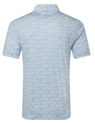 FootJoy Hidden Palm Print Lisle pánske polo, chambray/white