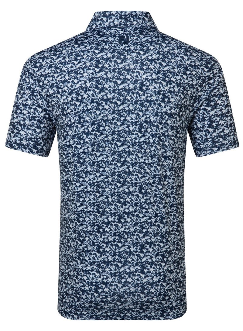 FootJoy Hidden Palm Print Lisle pánske polo, navy/white