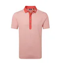 FootJoy Feeder Stripe Pique pánske polo, nantucket red