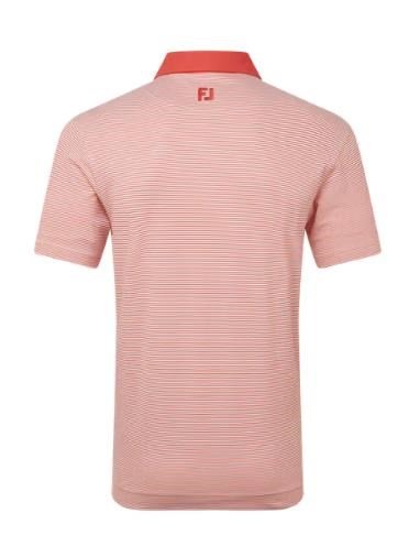 FootJoy Feeder Stripe Pique pánske polo, nantucket red