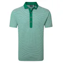 FootJoy Feeder Stripe Pique pánske polo, field green