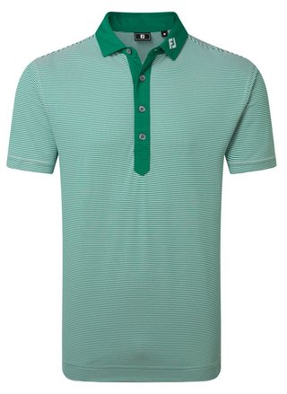 FootJoy Feeder Stripe Pique pánske polo, field green