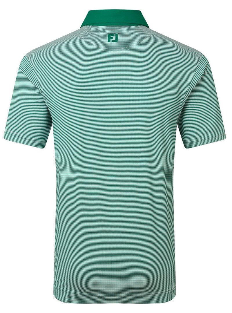 FootJoy Feeder Stripe Pique pánske polo, field green