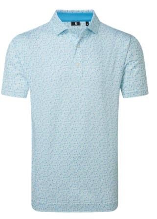 FootJoy Surfs Up Print Lisle pánske polo, deep reef/white/sea glass/blue reef