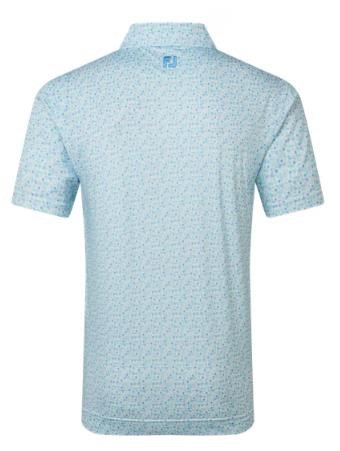 FootJoy Surfs Up Print Lisle pánske polo, deep reef/white/sea glass/blue reef