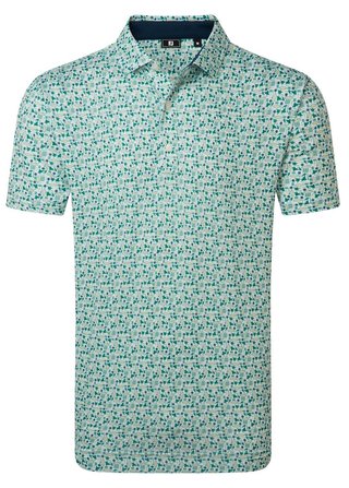 FootJoy Surfs Up Print Lisle pánske polo, field green/white/sunshine/navy