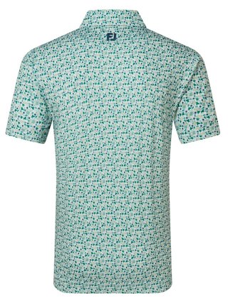 FootJoy Surfs Up Print Lisle pánske polo, field green/white/sunshine/navy