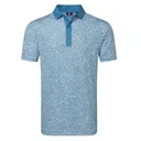 FootJoy Condensed Camo Print Lisle pánske polo, white/chambray/coastal blue