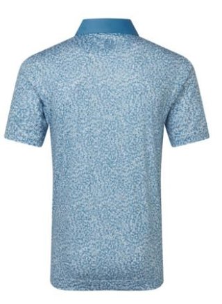 FootJoy Condensed Camo Print Lisle pánske polo, white/chambray/coastal blue