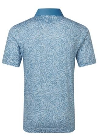 FootJoy Condensed Camo Print Lisle pánske polo, white/chambray/coastal blue
