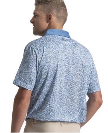 FootJoy Condensed Camo Print Lisle pánske polo, white/chambray/coastal blue