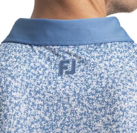 FootJoy Condensed Camo Print Lisle pánske polo, white/chambray/coastal blue