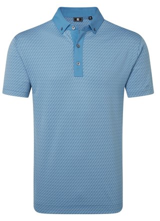 FootJoy Star Geo Jacquard pánske polo, coastal blue