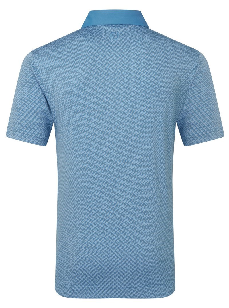 FootJoy Star Geo Jacquard pánske polo, coastal blue