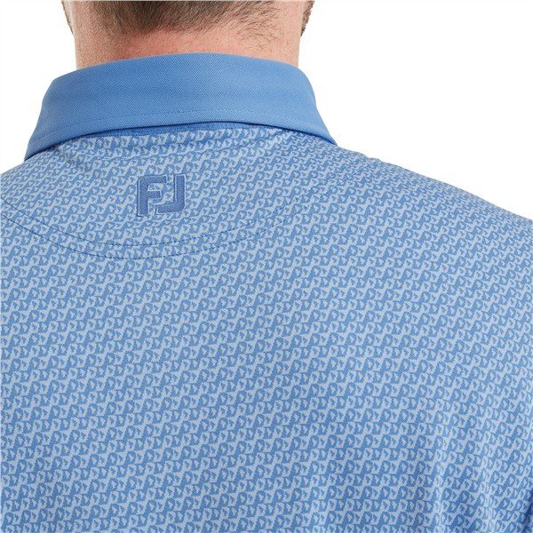 FootJoy Star Geo Jacquard pánske polo, coastal blue