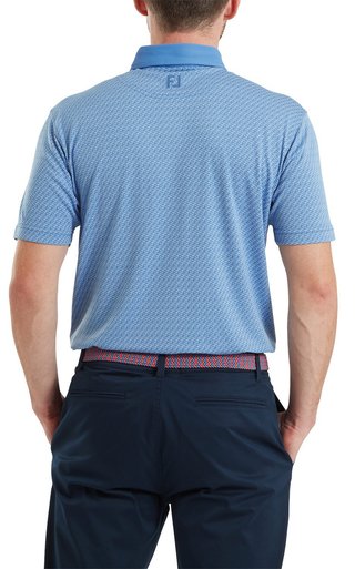 FootJoy Star Geo Jacquard pánske polo, coastal blue