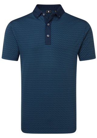 FootJoy Star Geo Jacquard pánske polo, navy