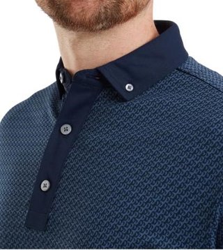 FootJoy Star Geo Jacquard pánske polo, navy