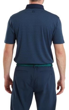 FootJoy Star Geo Jacquard pánske polo, navy