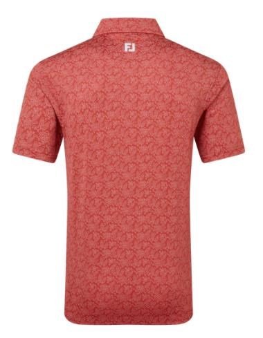 FootJoy Wingtip Floral Lisle pánske polo, nantucket red/white