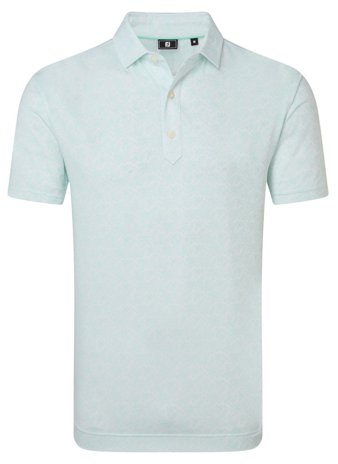 FootJoy Wingtip Floral Lisle pánske polo, white/sea glass