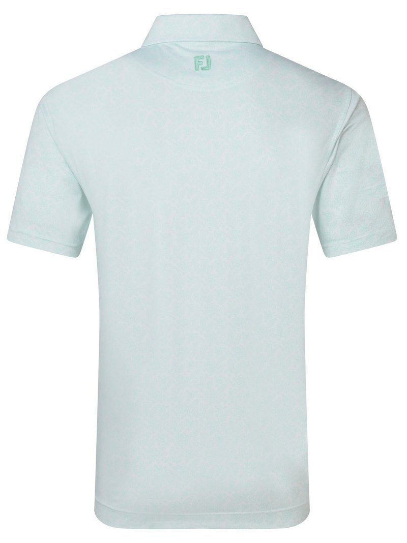 FootJoy Wingtip Floral Lisle pánske polo, white/sea glass