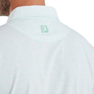 FootJoy Wingtip Floral Lisle pánske polo, white/sea glass