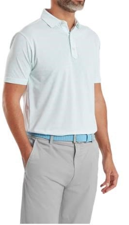 FootJoy Wingtip Floral Lisle pánske polo, white/sea glass