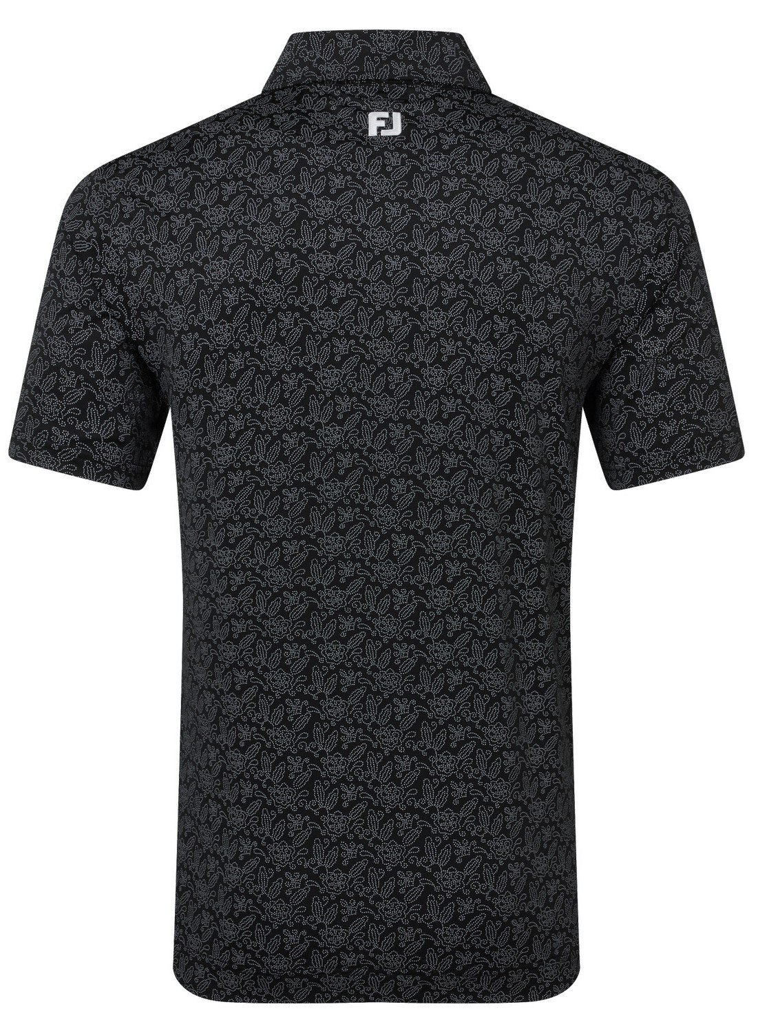 FootJoy Wingtip Floral Lisle pánske polo, black/white