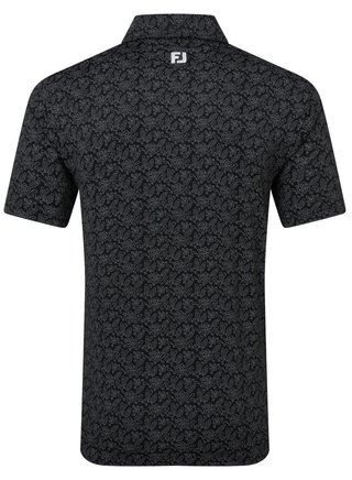 FootJoy Wingtip Floral Lisle pánske polo, black/white