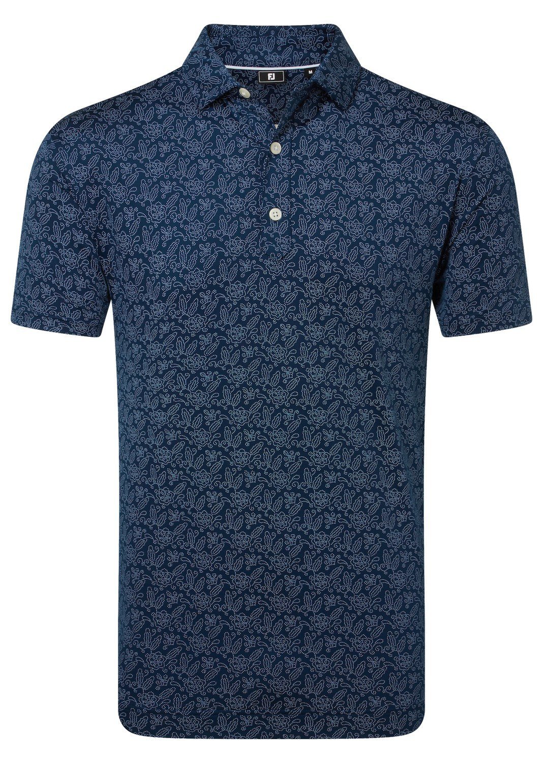 FootJoy Wingtip Floral Lisle pánske polo, navy/white