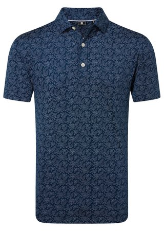 FootJoy Wingtip Floral Lisle pánske polo, navy/white